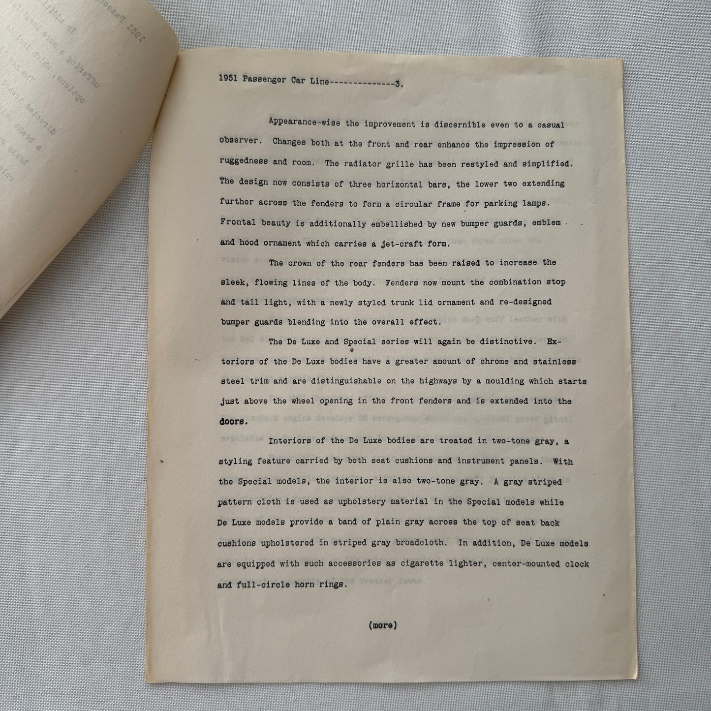 1951 Chevrolet Car General Motors Factory Press Release Document Letter Lot of 2