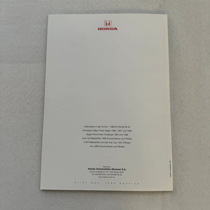 1999 Honda Legend Car Sales Brochure Catalog GERMAN Text European