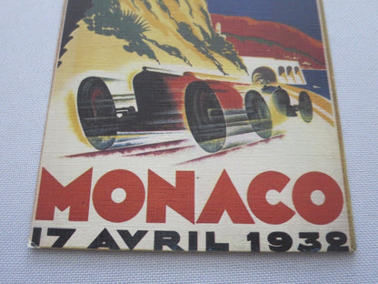 1932 Monaco Grand Prix Automobile Racing Car Postcard Post Card - Reproduction 