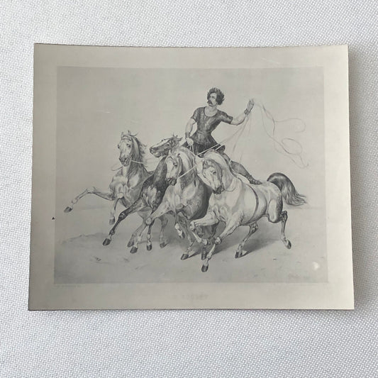 Vintage Photograph of Painting Man on Horse Horseback Ilustration Photo