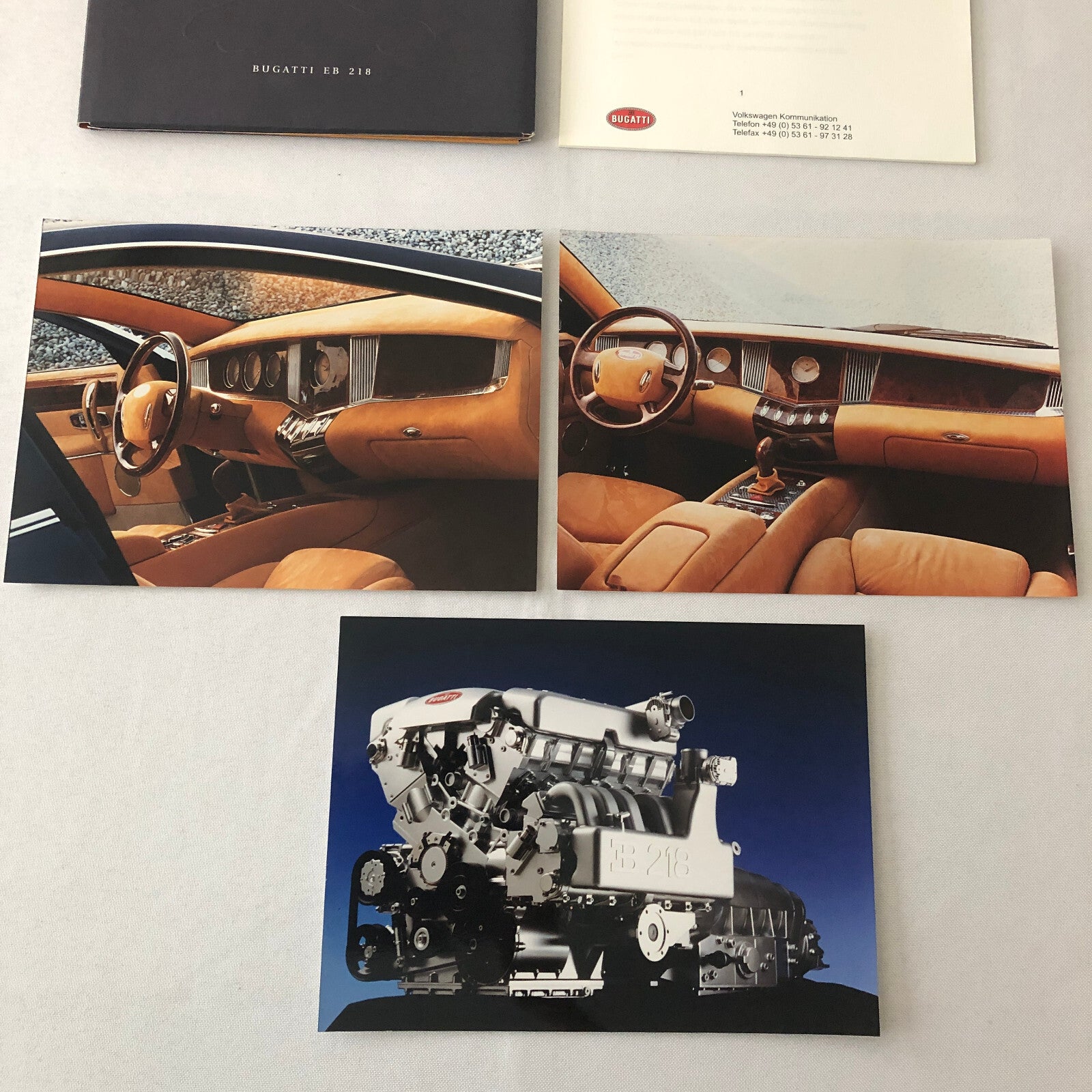 Bugatti EB 218 Concept Car Press Kit Brochure Photos Bugatti EB218 GERMAN Text