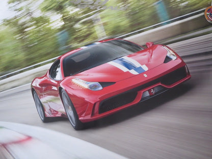 Poster Ferrari 458 Speciale Supercar Red Car Automotive Art Decor