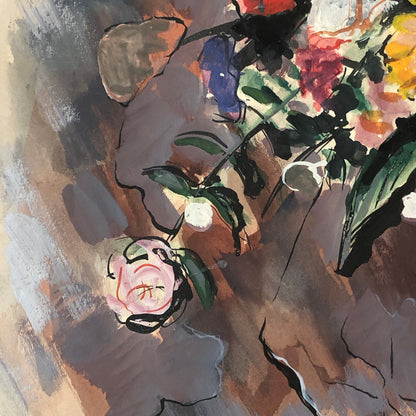 Vintage Painting Art Artwork Artist Arthur E Sudler Flowers Still Life