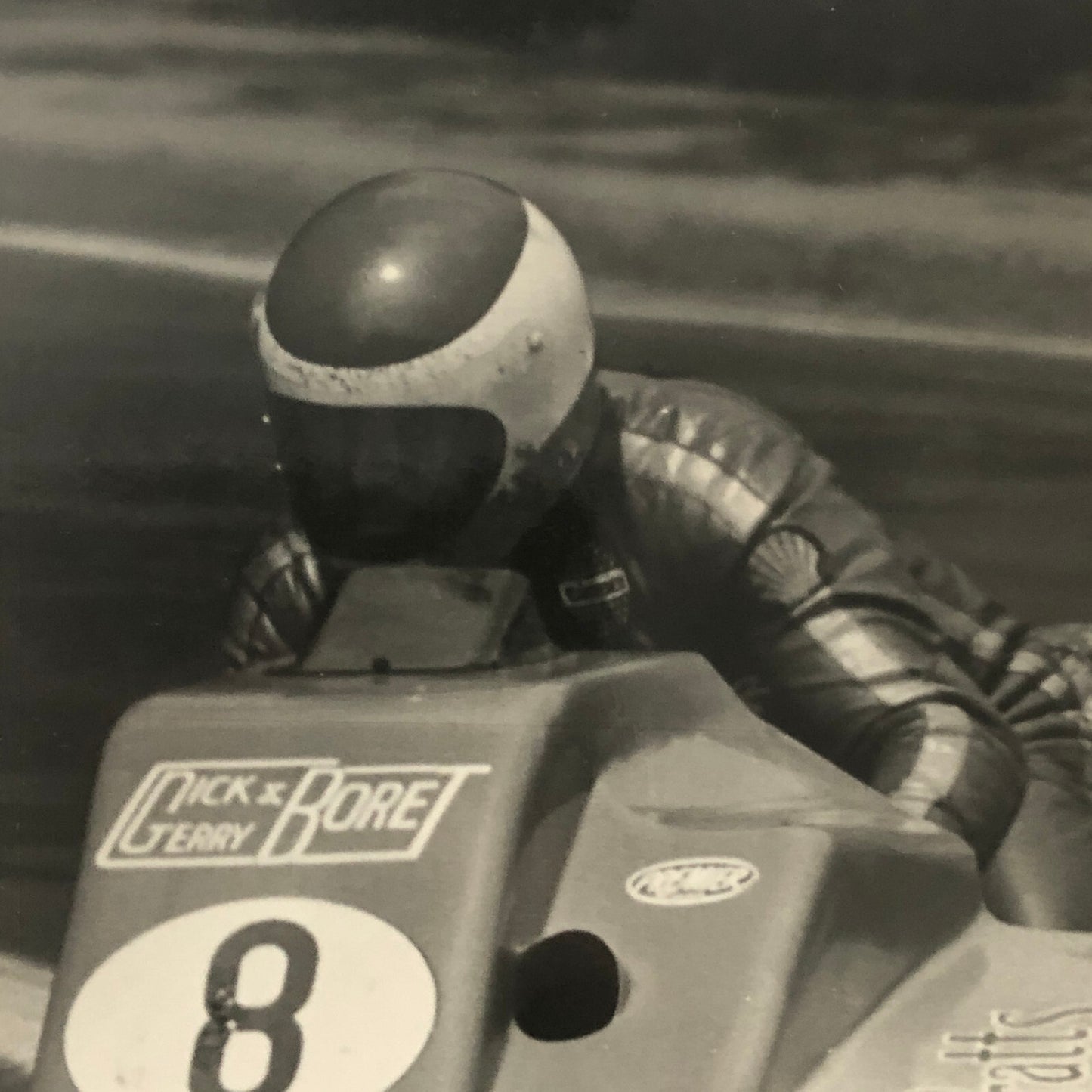 Vintage Motorcycle Sidecar Racing Photo Photograph Side Car Gerry Boret