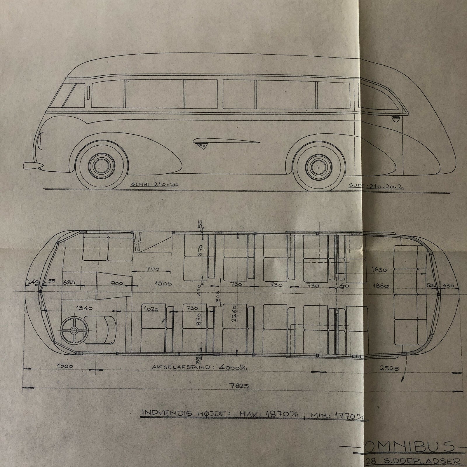 1935 Coachbuilder Bus Design Blueprint Rendering Blue Print Coach Bus Truck