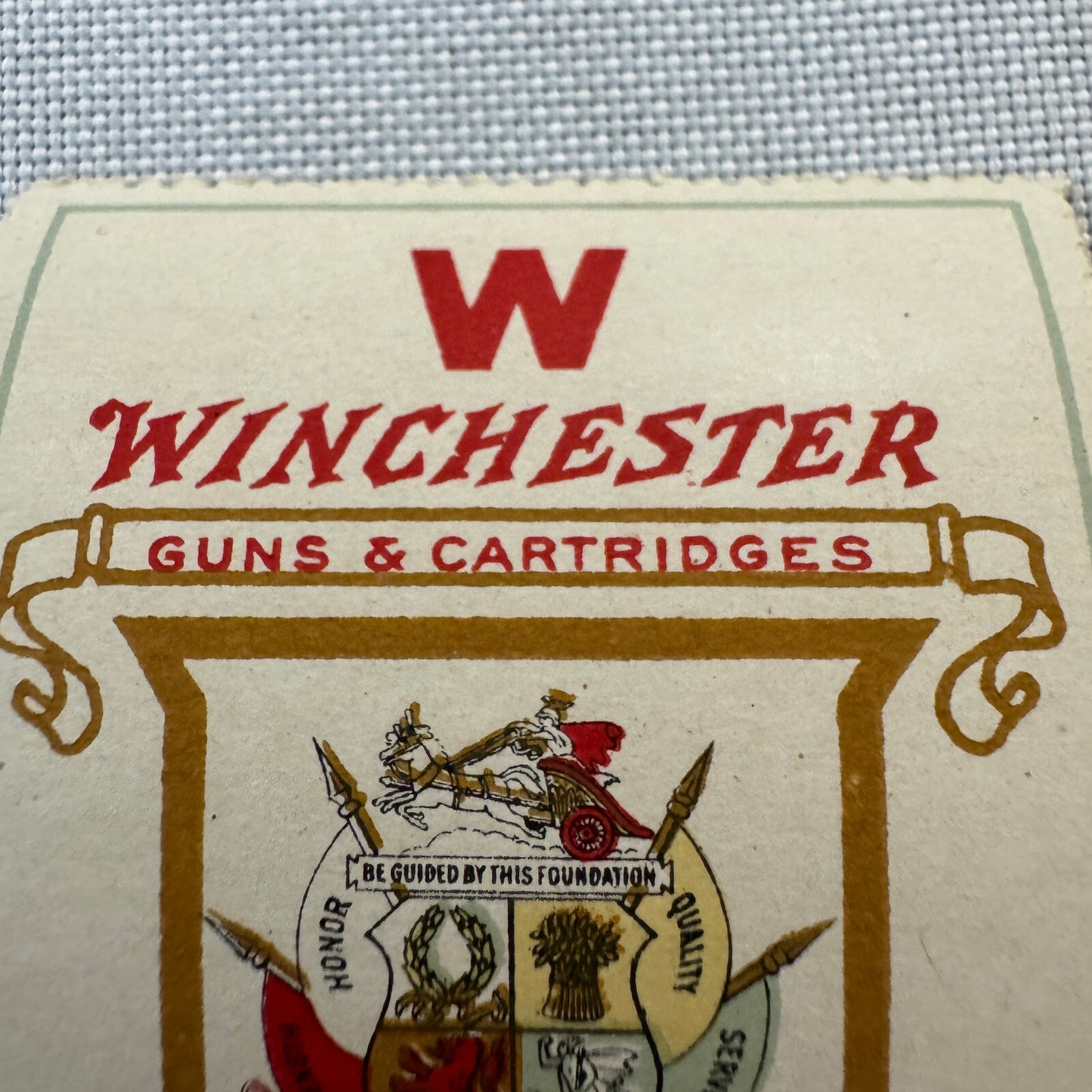 Winchester Guns and Cartridges Vintage Advertising Stamp Gun Firearm