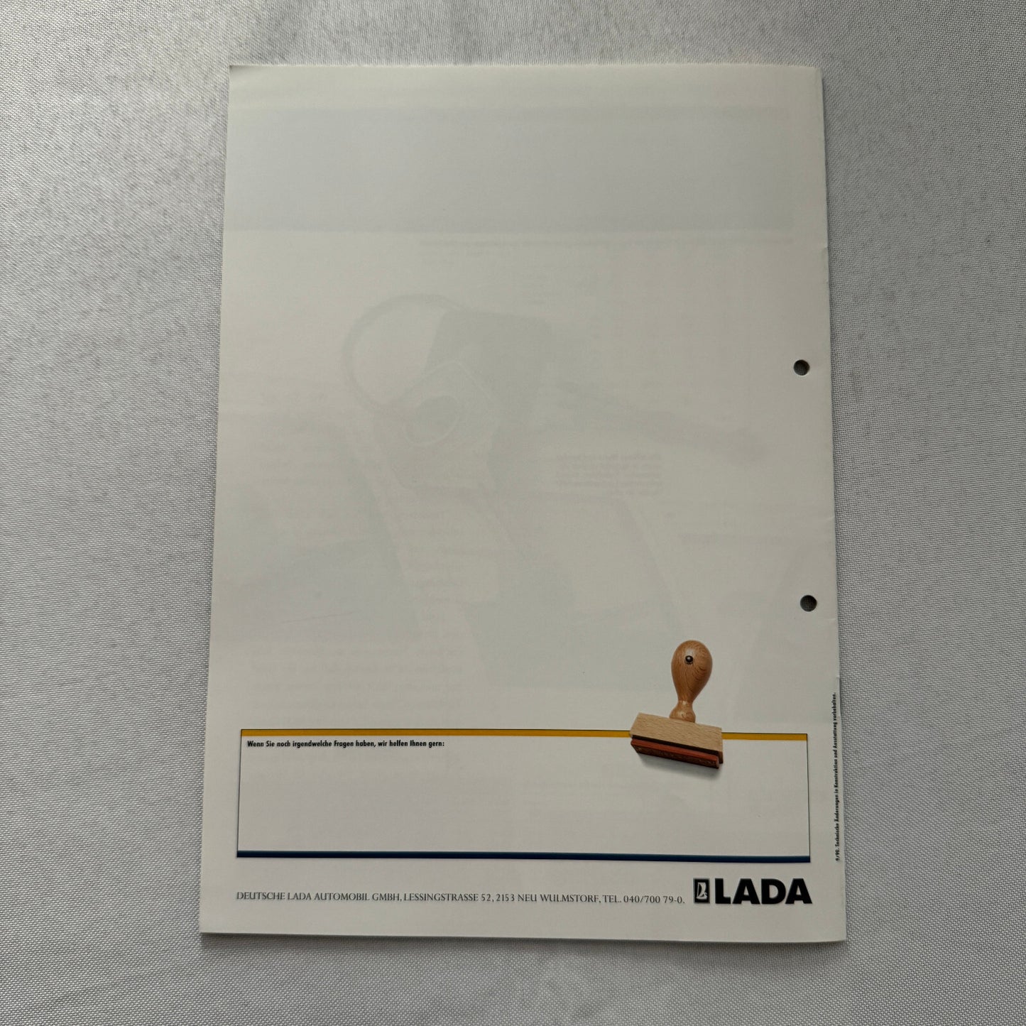 Lada Samara Car Sales Brochure Catalog Prospekt GERMAN Text