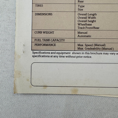 1985 Hyundai Pony Car Sales Brochure Catalog Folder Vintage Advertising