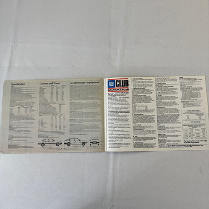1982 Vauxhall Cavalier Car Sales Brochure Catalog Advertising UK Market