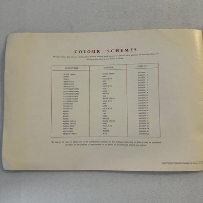 Jaguar Mark VII Saloon Car Sales Brochure Catalog XK120 XK 120 Engine