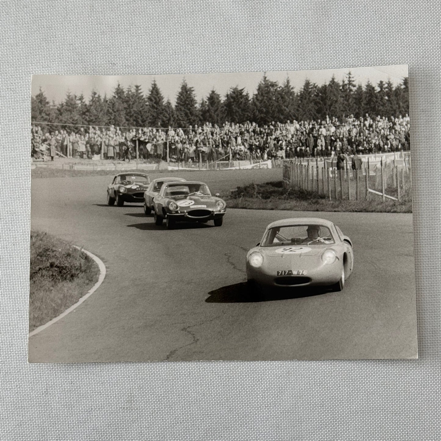 1963 Nurburgring Racing Photo Photograph Jaguar E Type Studio Worner