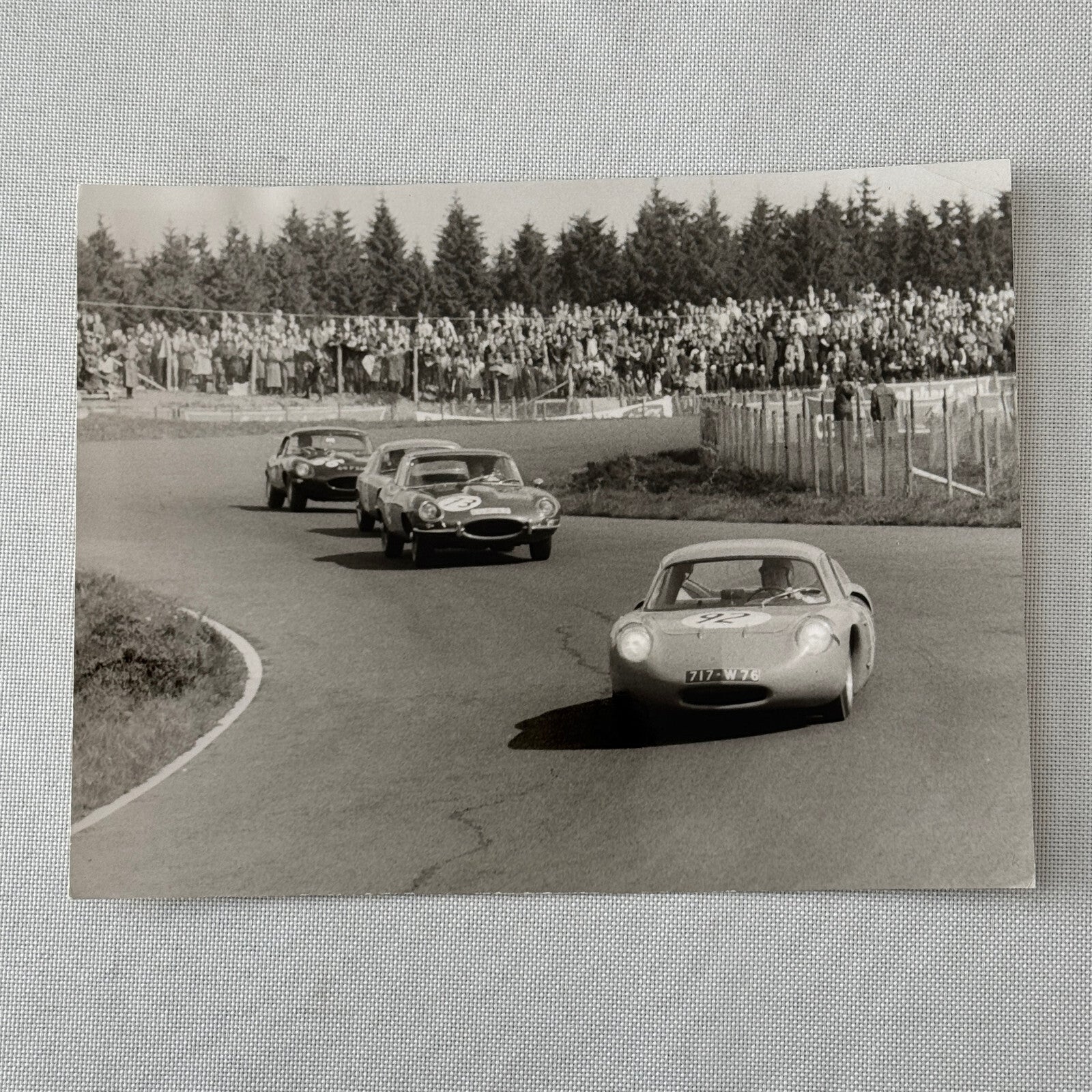 1963 Nurburgring Racing Photo Photograph Jaguar E Type Studio Worner