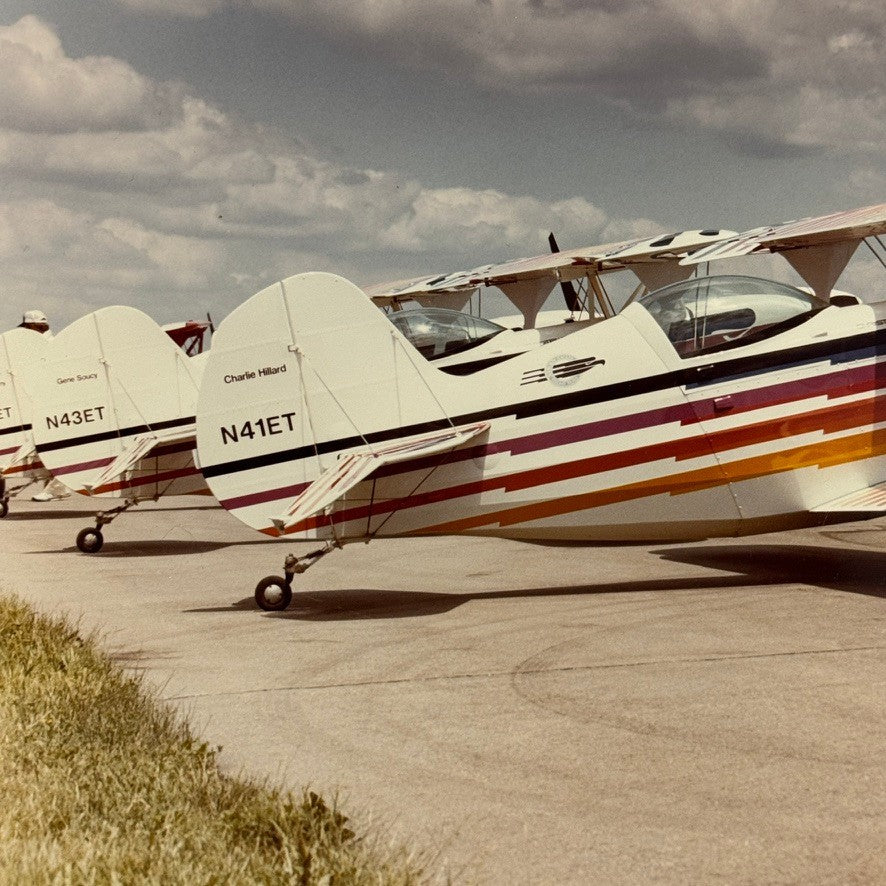 Vintage Charlie Hillard Aerobatic Airplane Photo Eagles Team 1970s Large