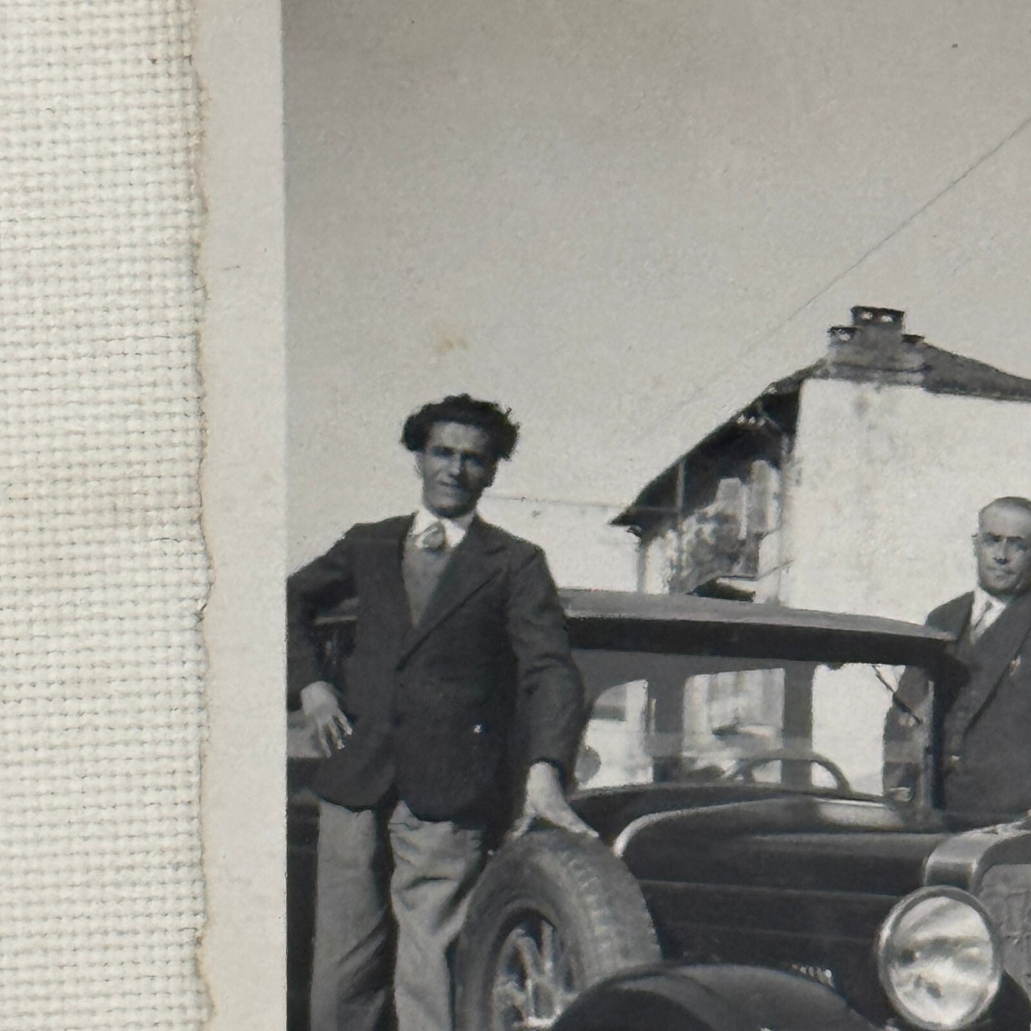 Vintage Photo Photograph Print Men with Early Automobile Car