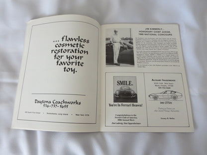 1986 Ferrari Club of America Annual Meet Program Book Magazine Testarossa +
