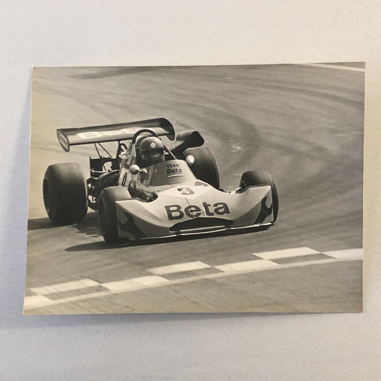 Vintage Racing Car Photo Photograph Print Team Beta Tag 209