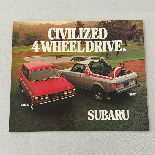 Subaru Brat and Station Wagon Sales Brochure Catalog Advertising Vintage