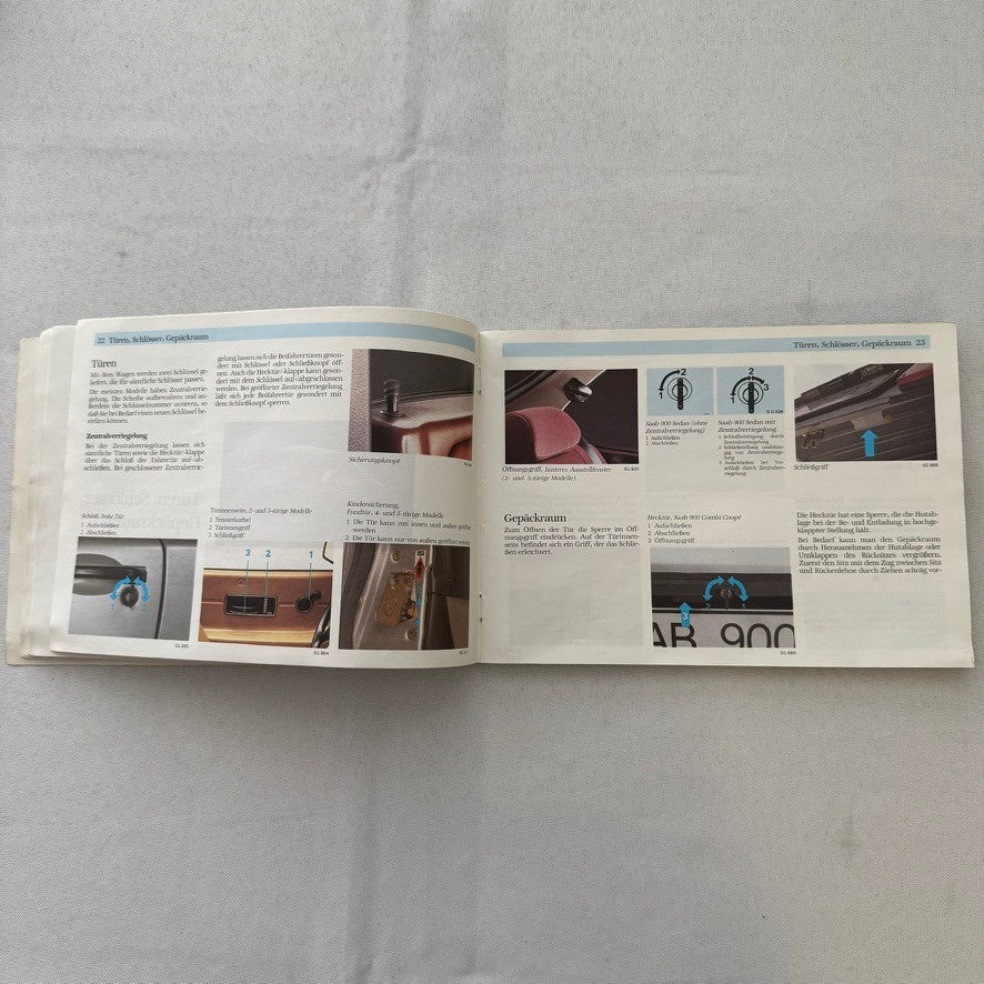 1990 Saab 900 Owners Manual Instruction Guide Book Saab SPG Turbo GERMAN