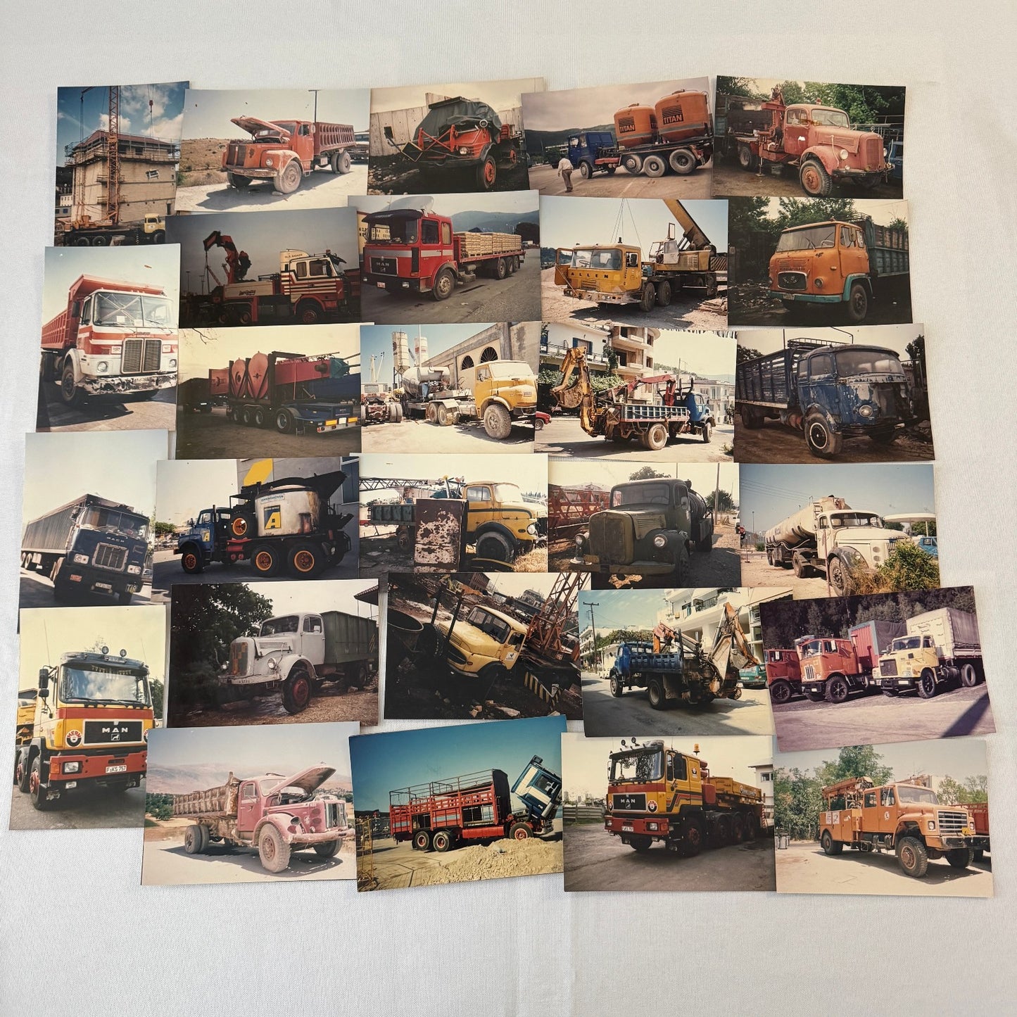 HUGE Vintage Truck and Construction Equipment Photo Lot 1980s Germany 300 Images