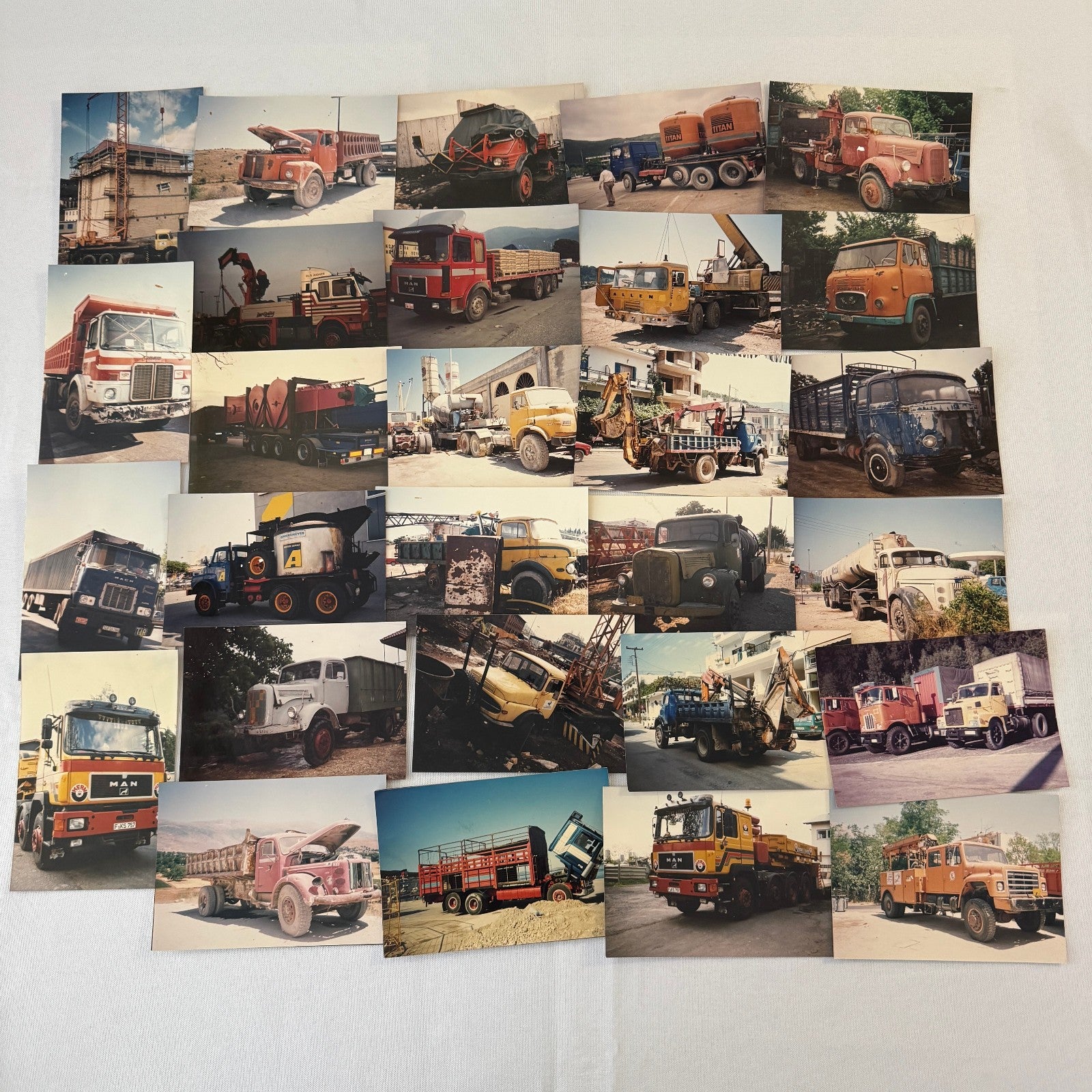 HUGE Vintage Truck and Construction Equipment Photo Lot 1980s Germany 300 Images