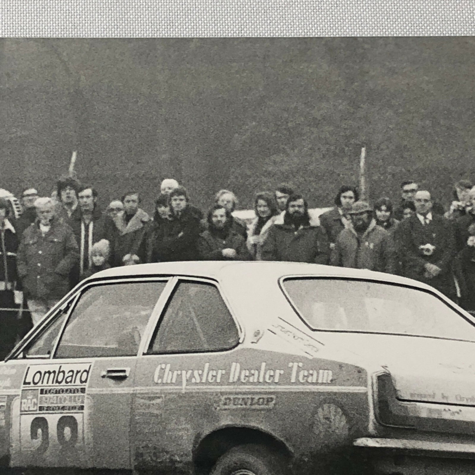 Vintage Rally Racing Photo Photograph 1974 Rallye RAC Chrysler Car 