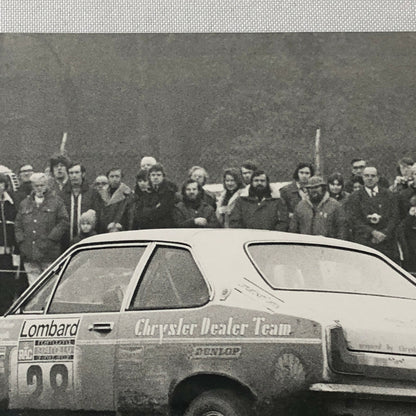 Vintage Rally Racing Photo Photograph 1974 Rallye RAC Chrysler Car 