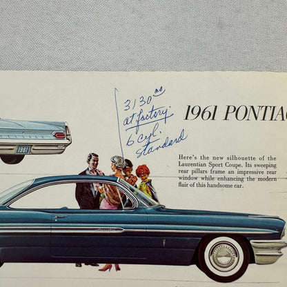 1961 Pontiac Sales Brochure Parisienne Laurentian Strato Chief Canadian Catalog