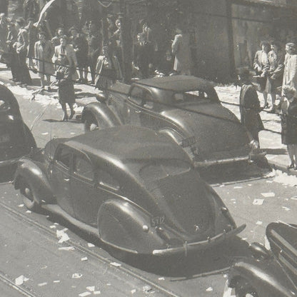 Vintage VE Day Celebration New York Times Square Photo Photograph Modern Print