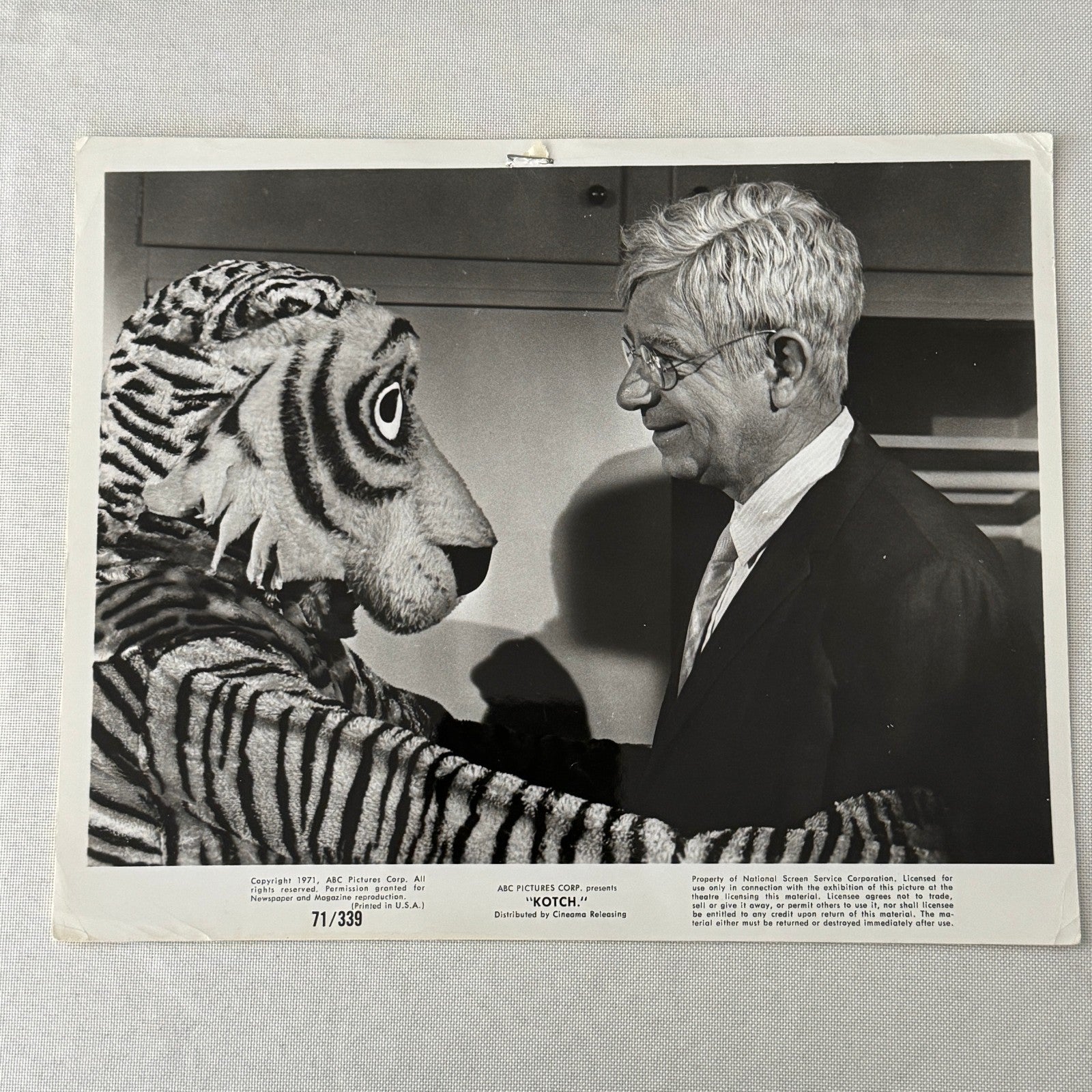 Vintage Movie Still Press Photo Photograph Kotch 1971 ABC Pictures