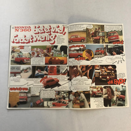 Honda N360 Car Sales Brochure Catalog GERMAN Text European Vintage Honda N 360