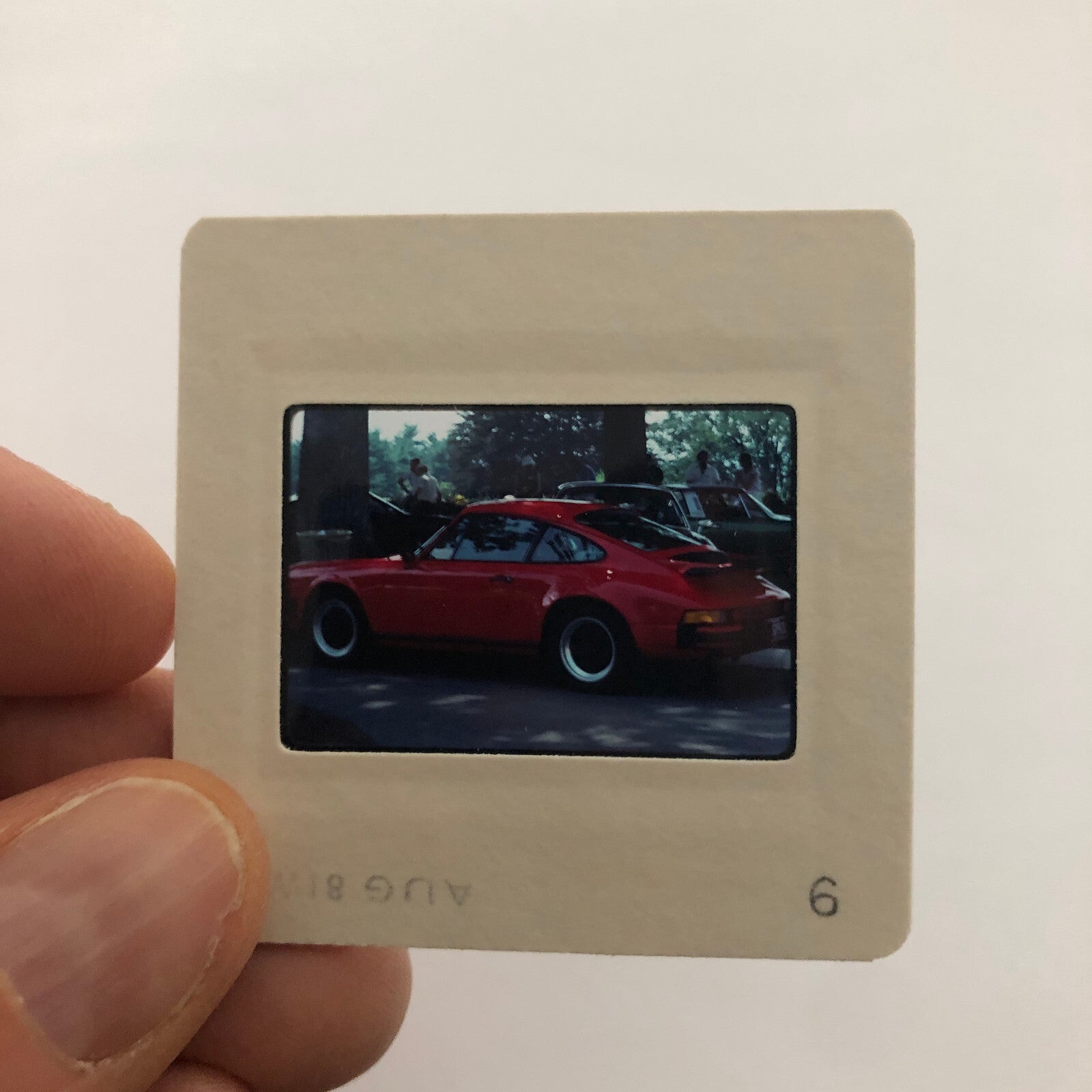 Porsche 911 Car 35mm Photo Slide Vintage 1981