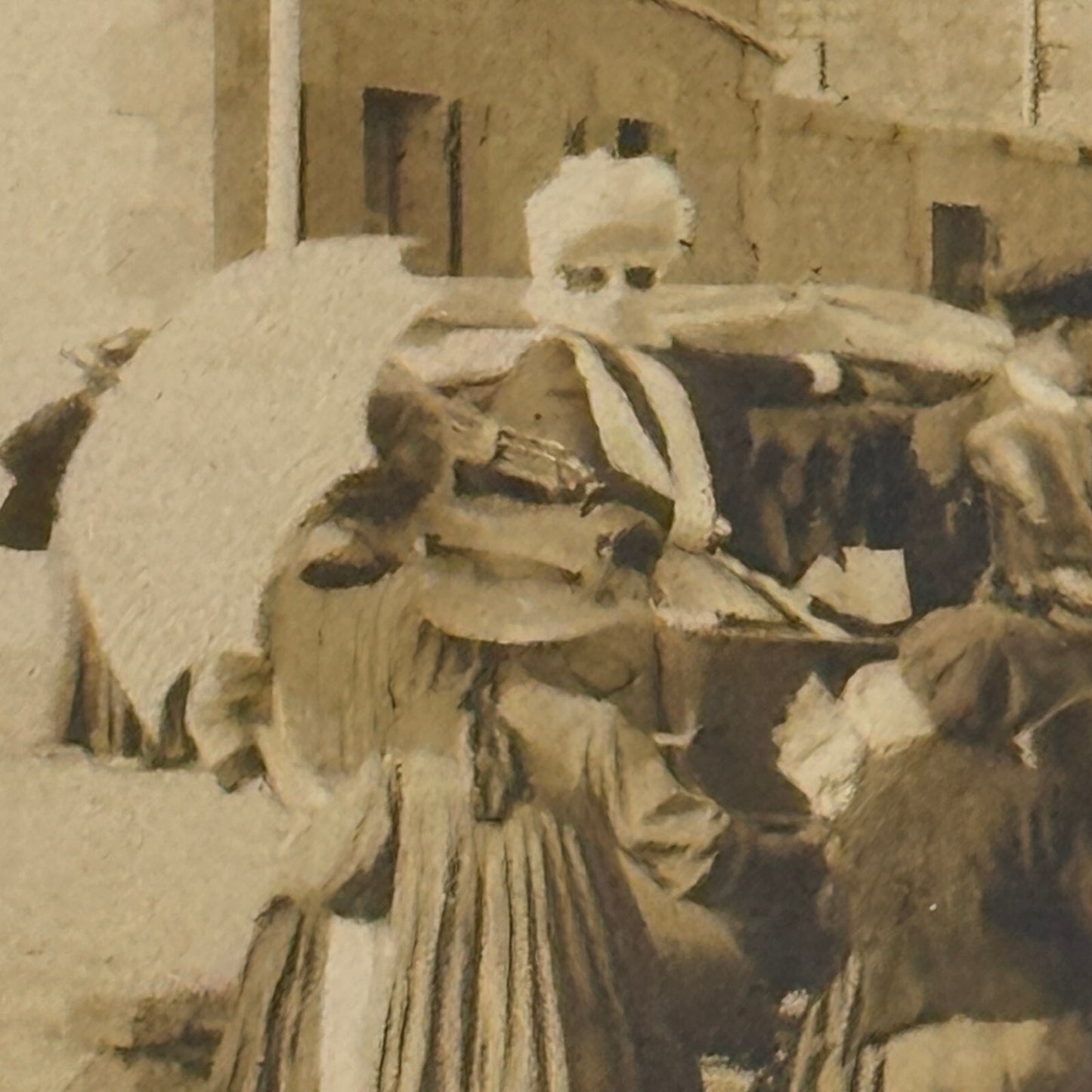Vintage Photograph Photo Antique People with Early Automobile