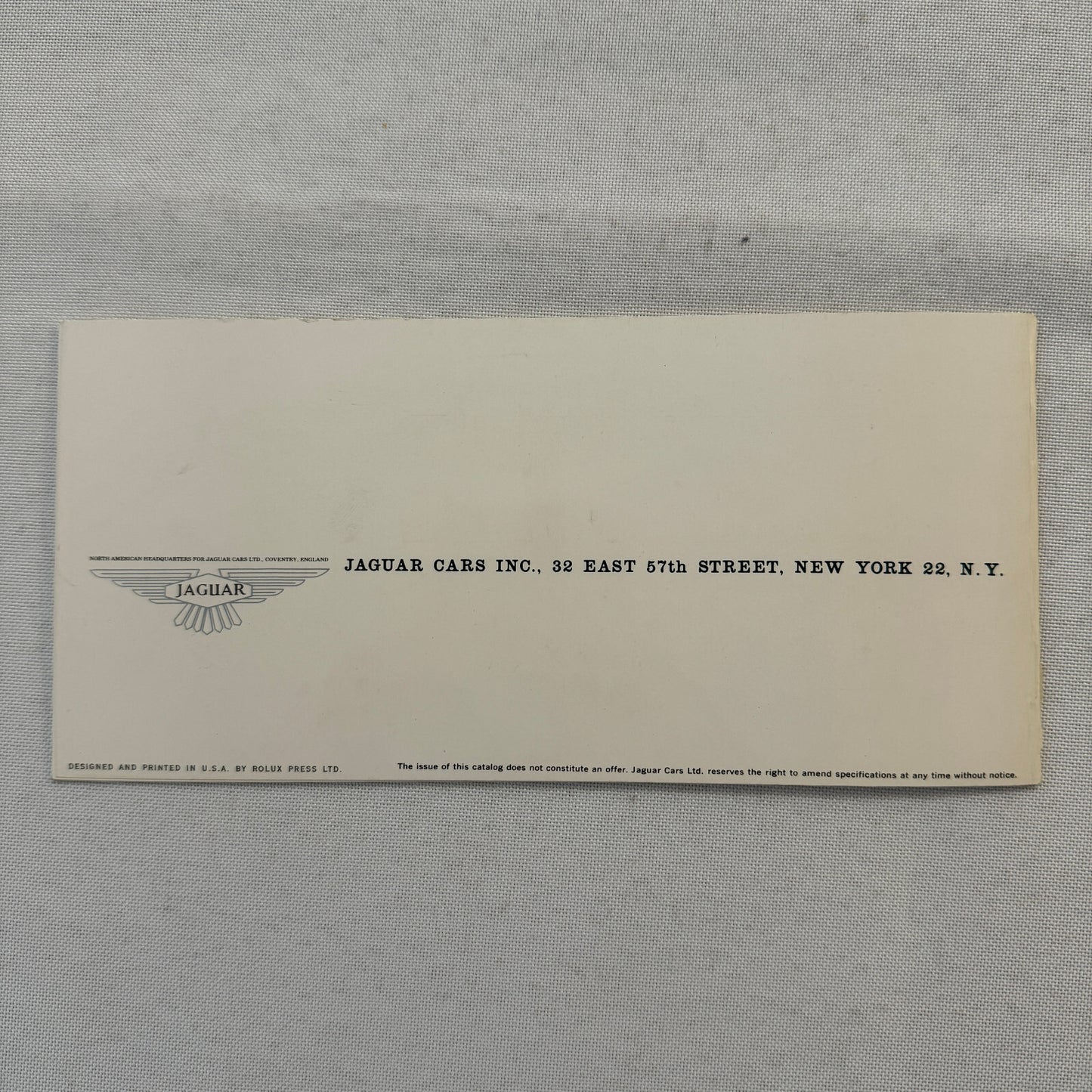 Jaguar Sales Brochure Catalog Advertising E-Type EType XK-E Roadster Mark IX 3.8