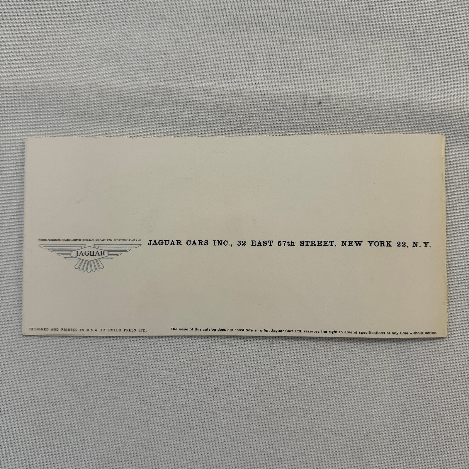 Jaguar Sales Brochure Catalog Advertising E-Type EType XK-E Roadster Mark IX 3.8