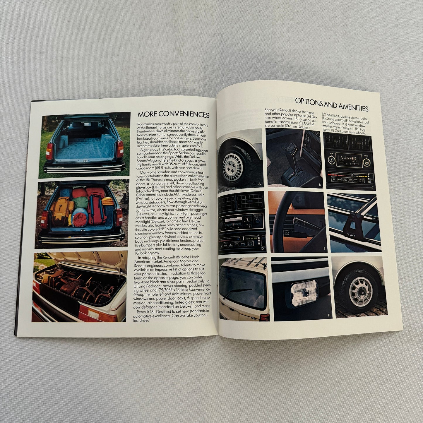 1981 Renault 18i Car Sales Brochure Catalog Vintage Advertising