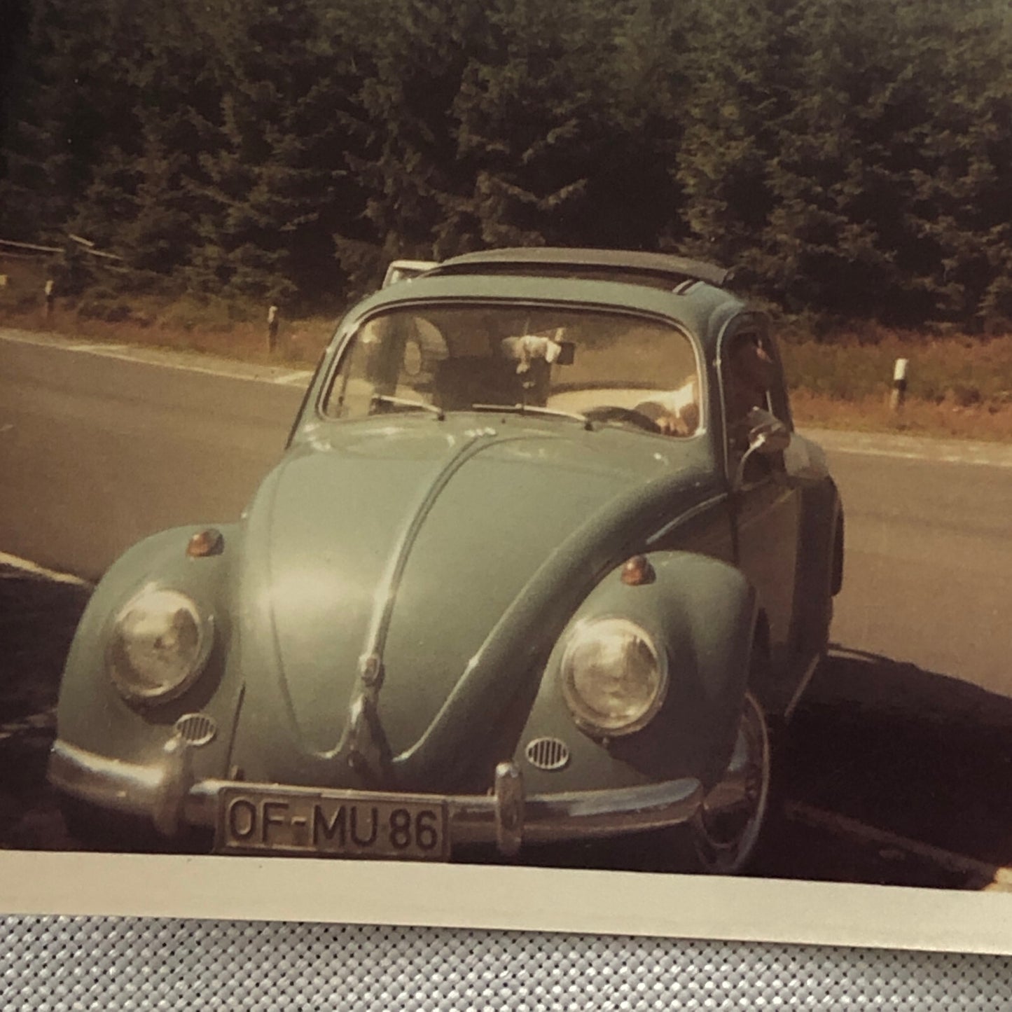 Vintage Photo Photograph Snapshot VW Volkswagen Beetle Bug Car