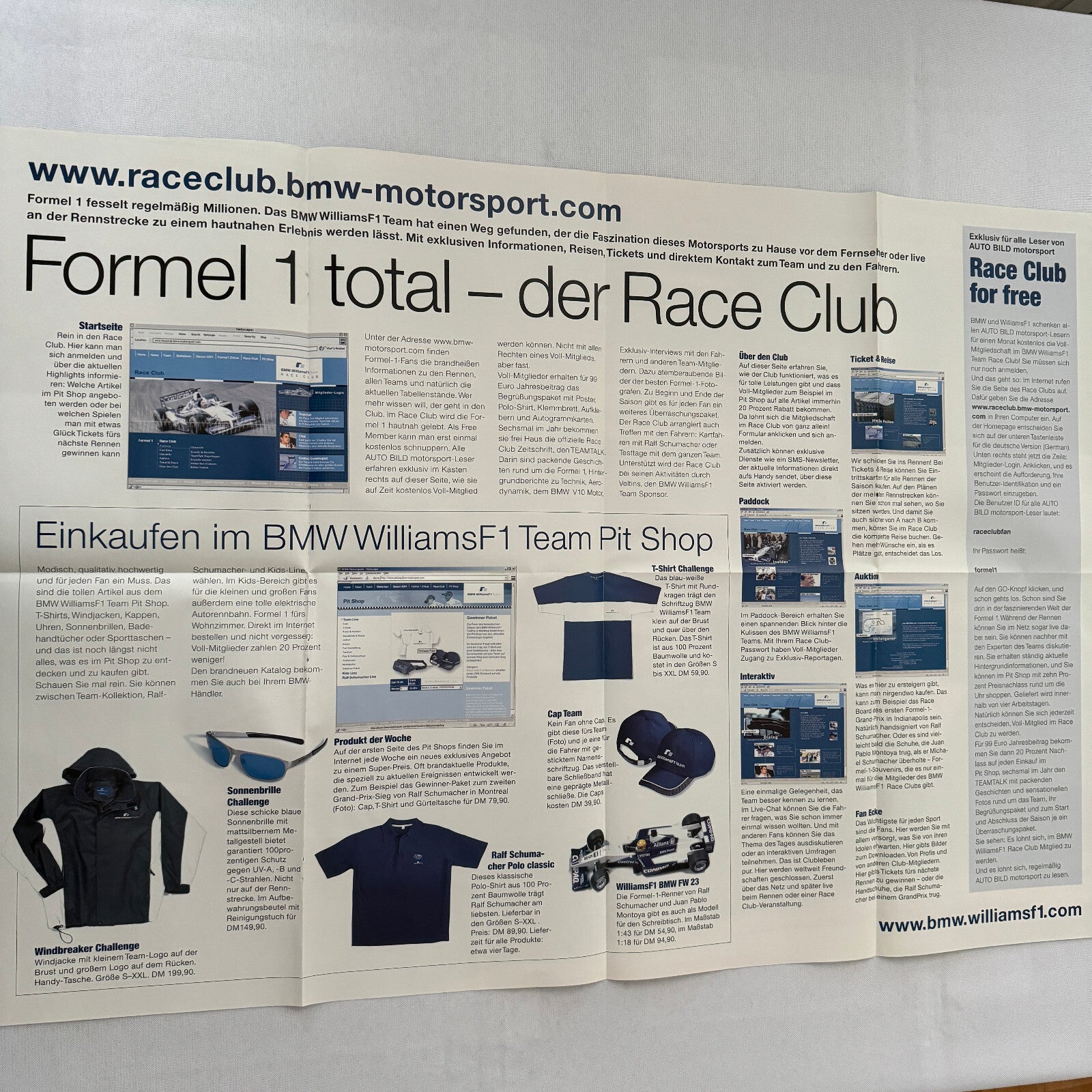 Ralf Schumacher BMW Williams FW23 F1 Formula One Racing Poster Montreal GP