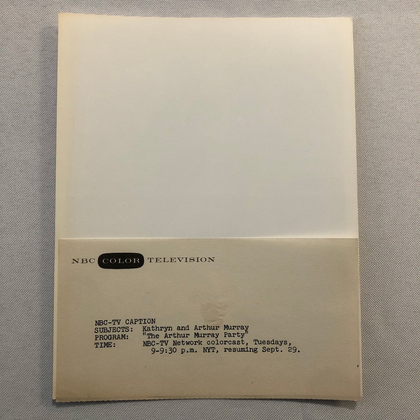 Arthur Murray Dancer Dance NBC Television Press Photo Photograph 1959