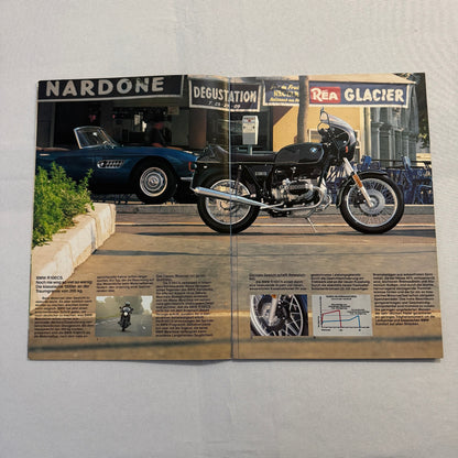 1981 BMW Motorcycle Sales Brochure Catalog R100 CS RT R80 R65 R45 GERMAN
