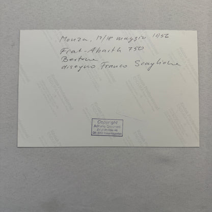 Fiat Abarth 750 Record Bertone 1956 Monza Racing Car Photo Photograph Modern