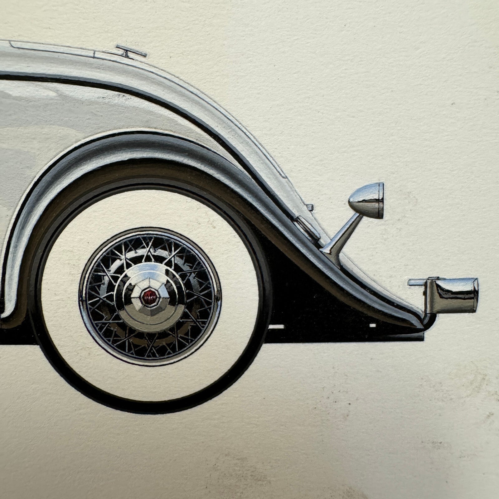 1932 Marmon V16 Convertible Coupe Automobile Illustration Art Drawing Hand Drawn