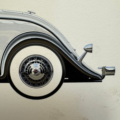 1932 Marmon V16 Convertible Coupe Automobile Illustration Art Drawing Hand Drawn