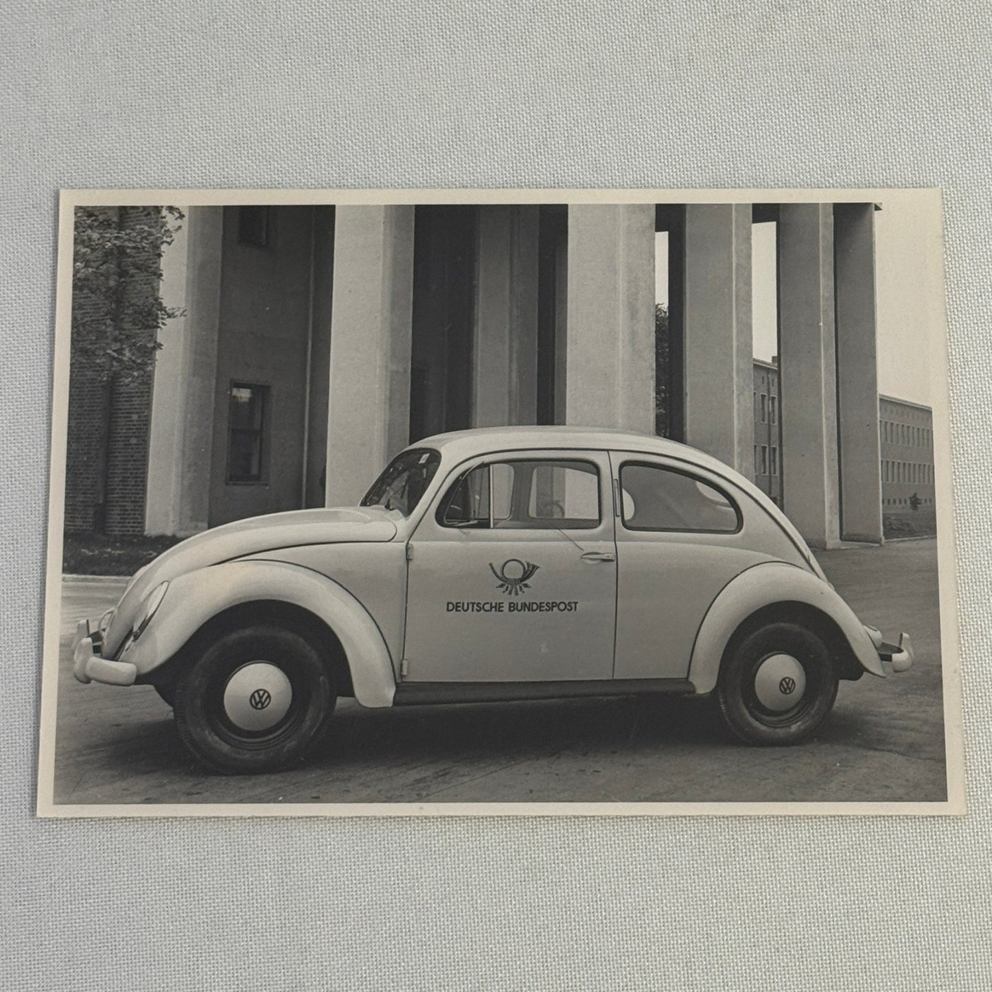 Vintage Volkswagen Beetle Deutsche Bundespost Photo Photograph Post Office