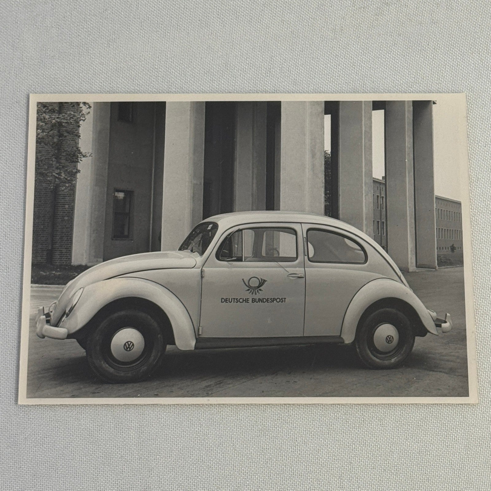 Vintage Volkswagen Beetle Deutsche Bundespost Photo Photograph Post Office