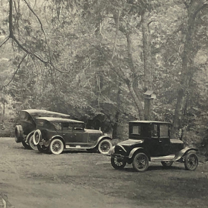Vintage Photo Photograph Print Family Cars Automobile 1926 Ford Model T Packard 