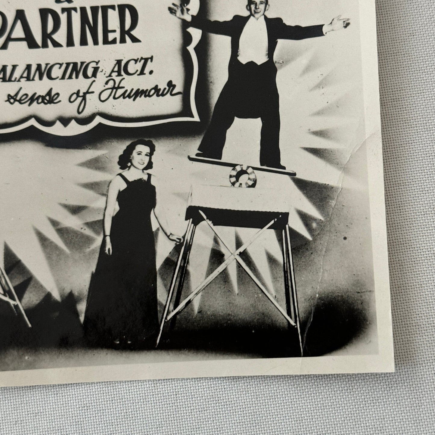 Vintage Circus Performer Acrobat Balancing Act Photo Photograph Will Gomez