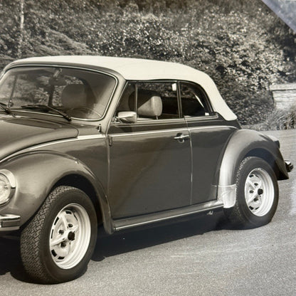 Vintage Volkswagen Beetle Convertible VW Bug Car Photo Photograph Cabriolet