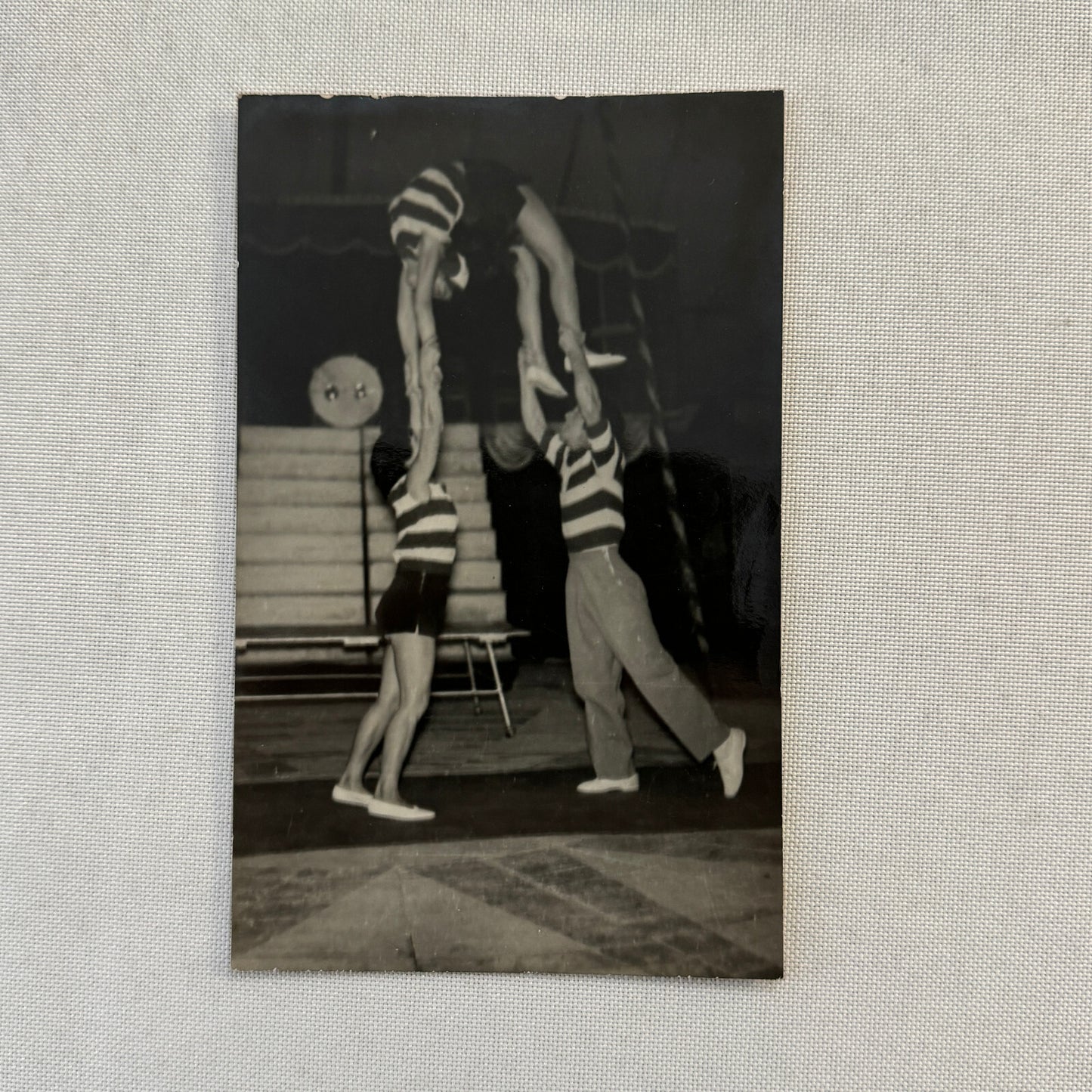 Vintage Circus Balancing Acrobat Act Photo Photograph Lot 2x 3 Rayers European