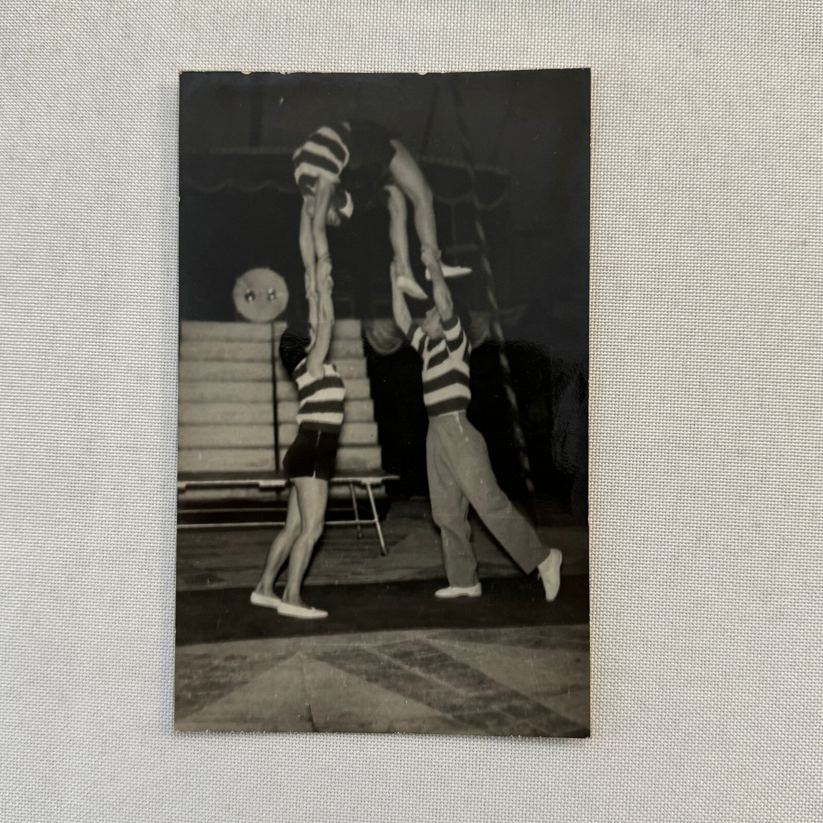 Vintage Circus Balancing Acrobat Act Photo Photograph Lot 2x 3 Rayers European