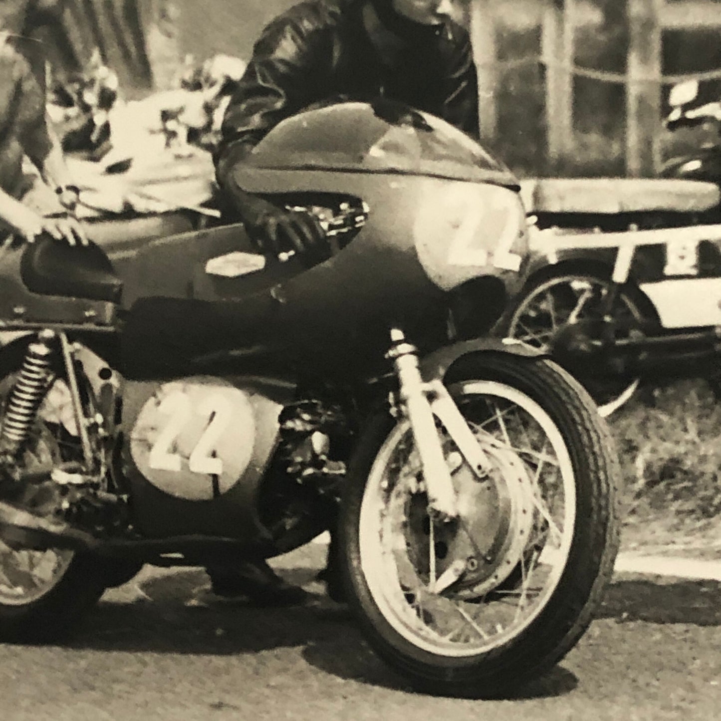 Vintage Motorcycle Racing Photo photograph Rider Janos Reisz 1971